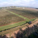 Arial view of the site and farm