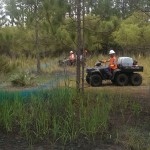 Herbicide application via 6X6 ATV for cogon grass control