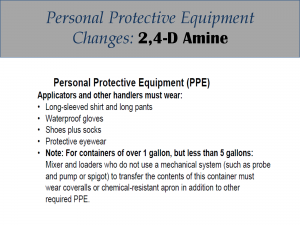 2,4-D Amine PPE Label Changes: Label 1