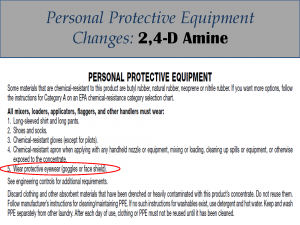 2,4-D Amine PPE Label Changes: Label 4