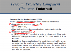 Endothall PPE Label Changes: Label 3